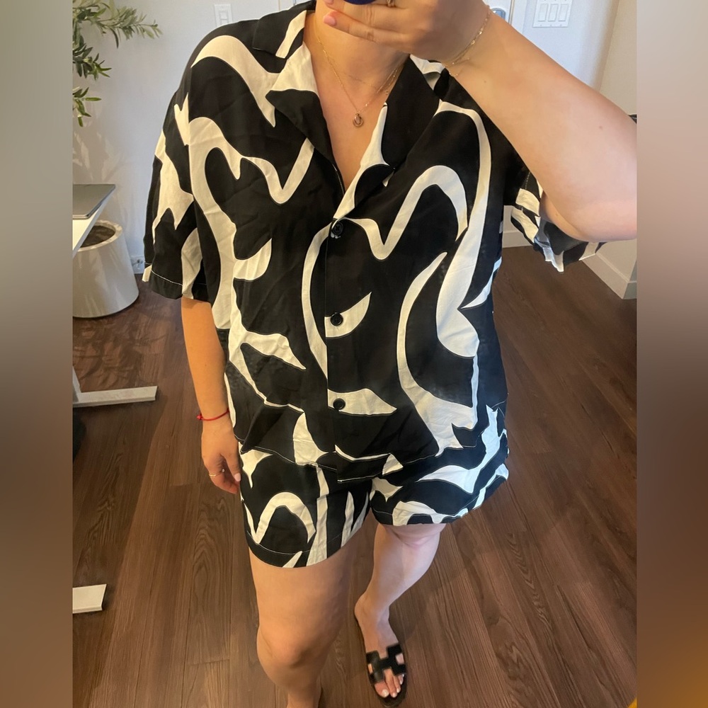 Black and white matching set